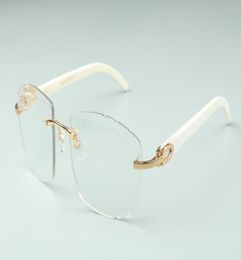 direct s newest highend Pochromic cutting lens sunglasses 4189706A white natural buffalo horn sticks size 5818140mm8447774