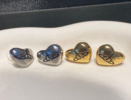 Cross Saturn Stud Earring with Stamp Gold Silver Women Cute Planet Earrings Gift for Love Girlfriend9053828