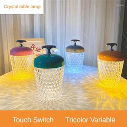 Table Lamps Desktop Atmosphere Lamp Bedroom Crystal Romantic Night Creative Portable