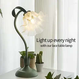 Table Lamps Garden Retro Style Net Red Twist Stick Diy Room Living Bedroom Lily Of The Valley Floor Lamp