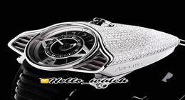New AZIMUTH Gran Turismo 4 Variants SPSSGTN001 Full Diamonds Miyota Automatic Mens Watch Black Silver Dial Leather Watches Hell4641356