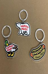 Human Made Keychain Bag Accessories Anime Car Kawaii Key Chain Holder Basketball Keyring Polar Bear Key Ring Couple Gift For Boyfr9679223