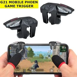 Mice G21 Six Fingers Mobile Phone Game Trigger for PUBG Aim Shooting L1 R1 ABS Key Button for IOS Android Universal Gamepad Joystick