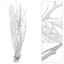 Decorative Flowers 10 Pcs Artificial Plants 50 Cm Dried Twigs Stems For Vase Branches Decoration Wood White