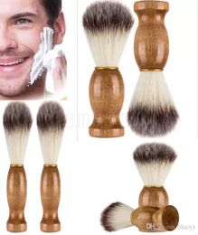 Ecofriendly Barber Salon Shaving Brush Wooden Handle Blaireau Face Beard Cleaning Men Shave Razor Brush Cleaning Appliance Tools 7038833