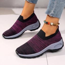 Casual Shoes Breathable Mesh Women's Vulcanize Women Walking Fashion Platform Sneakers Ladies Slip-on Lightweight