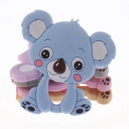 Blocks 10pcs Koala Silicone Teether Pendant Bear Baby Teether Toys BPA Free Chewable Silicone Teething Chew Toys For Baby