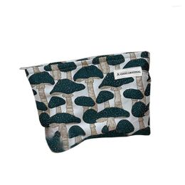 Cosmetic Bags Mushroom Print Bag Multipurpose Women Toiletry Large Capacity With Zipper Portable For Travel Supplies