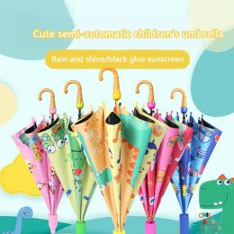 Gear Sunshade Cartoon Sunscreen Long Handle Fully Automatic Rain Products Umbrella For Children
