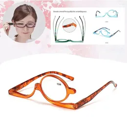 Sunglasses Flip Down Lenses Rotating Makeup Reading Glasses Eyewear Colourful Frame Magnifying Vision Care 1.0- 4.0 Diopter