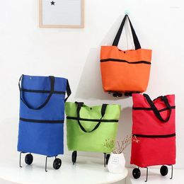 Storage Bags Colorful Shopping Bag For Trolley Foldable Large Capacity Supermarket Purchase Carring Cart