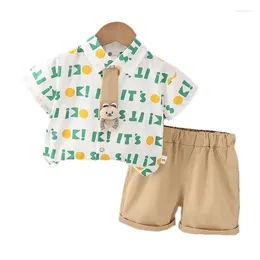 Clothing Sets Summer Baby Clothes Suit Children Boys Casual Letter Shirt Shorts 2Pcs/Sets Kids Toddler Costume Infant Tracksuits