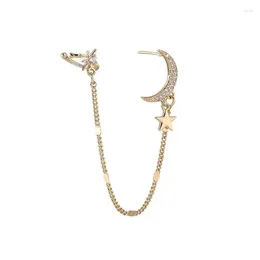 Dangle Earrings Fashion Simple Delicate Originality Gift Christmas Jewellery Moon Star Ear Pendant Piercing Tragus For Women