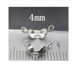 925 Silver end beads envelope wire clasps rope end buckle 3mm4mm DIY jewelry accessories Y01215319702