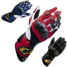 Gloves Taichi Motorcycle Racing Carbon Fibre Breathable Leather Gloves Offroad Motorcycle Racing Perforated Leather Protective Gloves