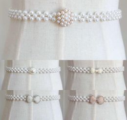 pearl Fashion belt power women039s knot decoration imitation with drs shirt chain knitting waist cover4491013