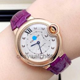Crater Unisex Watches New Blue Balloon 18k Rose Gold 33 Gauge Automatic Mechanical Watch Womens We902040 with Original Box