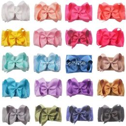 6 Zoll Baby Bowknot Stirnband Weiches Nylon Kinder Turban Stirnband Girl Big Flower Headwear Mode süße Kindhaarstangen