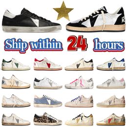 Chaussures Italy Luxury Brand Designer Platform Loafers Plate-forme Dirty old Ball-Star Superstar Nappa Leather Sneakers Chaussure Men Women Casual Shoe EUR 35-46