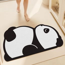 2024 new fashion Bathroom Animal carpet Bathtub Four leaf clover Solid Colour Plush panda