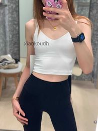 Designer Ll-tops Sexy Women Yoga Sport Underwear Tank Awakening Nude Sports Fitness Belt Chest Pads for External Wearing Bra and