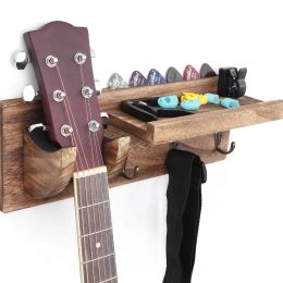 Accessories Wooden Wall Mounted Bracket Display Rack Guitar Stand Holder Wall Hanger Hook for Music Lovers Playing Accessory