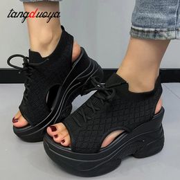 Sandals Sports Women Summer Wedges Shoes For Mesh Breathable Platform Thick Bottom Casual Sandal Open Toe