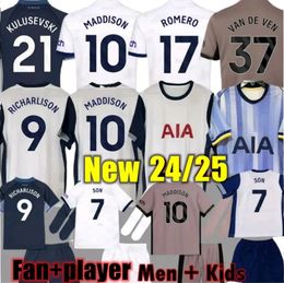 24 25 SON MADDISON Soccer Jerseys RICHARLISON ROMERO KULUSEVSKI KULUSEVSKI 2023 2024 VAN DE VEN BISSOUMA JOHNSON SOLOMON Football kit shirt SPURS Top Men kids set