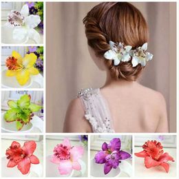 Outros novos acessórios para cabelos da moda para a praia Bohemia Style Orchid Flowers Flowers Cabinete de cabelo para mulheres 6 cores escolhidas