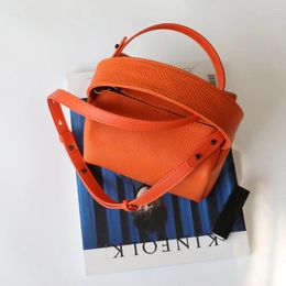 Bag 2024 Spring And Summer First Layer Soft Leather Small Mini Shoulder Diagonal Pillow Square Handbag