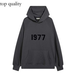 Mens Hoodies Sweatshirts Designers Hoodie Ess 1977 On Front Hooded For Man Women Fog God Of Fear Multi Thread Flocking 1977 High Street 914