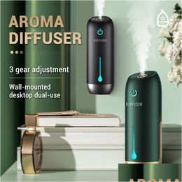 Essential Oils Diffusers Portable Air Purifiers For Home Fragrance Oil Smart Aroma Diffuser Car Freshener 3 Modes Wall-Mounted Per Mi Dhdur