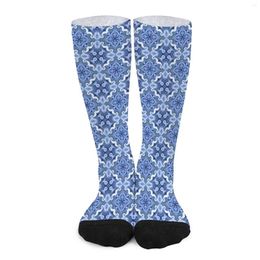 Women Socks Baroque Floral Stockings Ladies Retro Bohemia Print Soft Breathable Gothic Running Sports Anti Skid Design