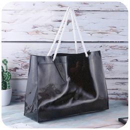 Shoulder Bags Waterproof PVC Handbags Women Daily Use Tote Bag High Quality Female Travel Beach Handbag Ladies Shopping