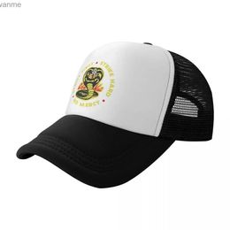 Шляпа шляпы панк унисекс Cobra Kai Strike First Cobra Truck Hat Hat Hoad Karate Childrens Регулируемая бейсбольная шляпа хип -хоп Snap Hat Wx