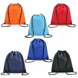 Shopping Bags 10 Pcs Drawstring Bag Sports Waterproof Backpack Bundle Pocket Custom Printing For Men Women Students