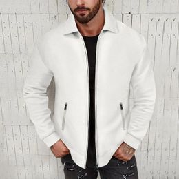 Men's Jackets 2024 Long-sleeved Lapel Jacket Cardigan European Casual Wear