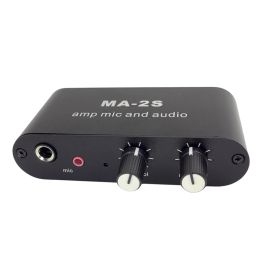 Amplifiers 3.5mm Condenser Microphone Amplifier Headphone Amplifier Music Audio Preamplifier Mixing Board MA2S