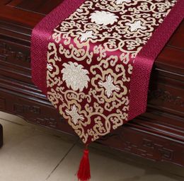Short Length Happy Flower Table Runner Luxury Patchwork Silk Brocade Tea Table Cloth High Quality Dining Table Pads Placemat 150x33079231