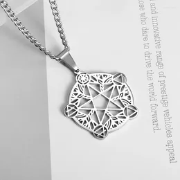 Pendant Necklaces Wicca Pentagram Witch Necklace Stainless Steel For Women Amulet Eternity And Infinity Pagan Religious Symbol Jewelry