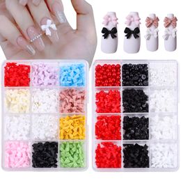 Bow Nail Charms Colourful 3D Bowknot Nail Art Accessories For Acrylic Nails Cute Resin Rose Beads DIY Manicure Decoration Tips, Nail Art Crafts