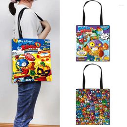 Shoulder Bags Super Zings Totes Bag Women Handbag Kids Cartoon Game Storage Ladies Portable Large Capacity Shopping