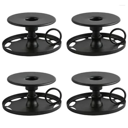 Candle Holders 4 Pcs Candlestick Black Holder Taper Decorative For Home