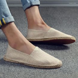 Casual Shoes Summer Breathable Footwear Men's Canvas Lazy Flats For Men Moccasins Male Loafers Driving