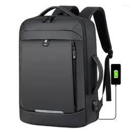 Backpack Mens Business Expandable Multifunctional Travel Bags 40L Large Capacity Waterproof USB Charging 17" Laptop Backpacks