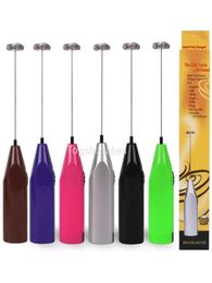 Egg Tools 6 Colors Stainless Steel Handheld Electric Milk Frother Coffee Foamer Foam Maker Whisk Drink Mixer Battery Operated Kitc4470490