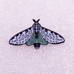 Leopard moth brooch beautiful insect badge Cute Anime Movies Games Hard Enamel Pins Collect Metal Cartoon Brooch