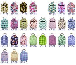 30ml Refillable Bottle Hand Sanitizer Holder Containers Reusable Flip Cap Box with Keychain Carrier Case Travel Accessories8535597