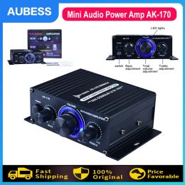 Amplifiers 2023 New Mini Audio Power Amp AK170 Wireless HiFi Stereo Audio Power Amplifier 200W+200W With RCA Input Home Car Amplifiers