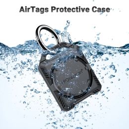 Accessories For Apple AirTag Protective Case Location Device For Airtag Antilost waterproof Keychain Armour Shockproof Cover Accessories